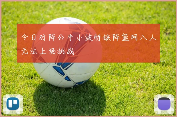 今日对阵公牛小波特缺阵篮网八人无法上场挑战